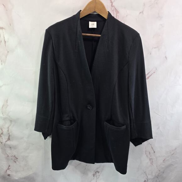 CAbi Jackets & Blazers - Cabi Blazer Womens 8 Medium Black Jacket Turner Knit Unstructured 3026